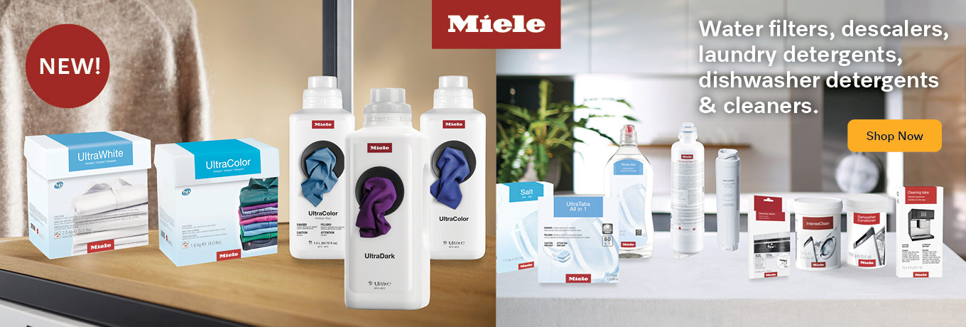 Miele - Water filters, descalers, laundry detergents, dishwasher detergents, and cleaners