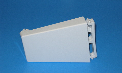 Photo 1 of WP2196189 Whirlpool Refrigerator Door Shelf End Cap, Right Side, White