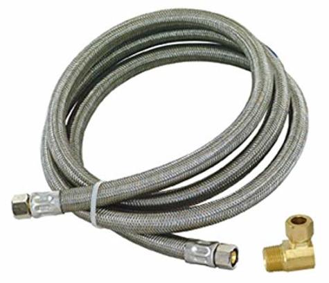 Photo 1 of 48366  8' Stainless Steel  Dishwasher Hose, w / elbow