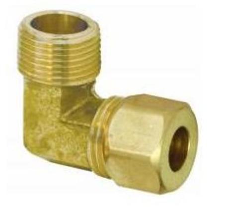 Photo 1 of 69-6C Dishwasher Supply Line Fill Hose BRASS ELBOW FITTING, 3/8 COMP X 3/8 MIP