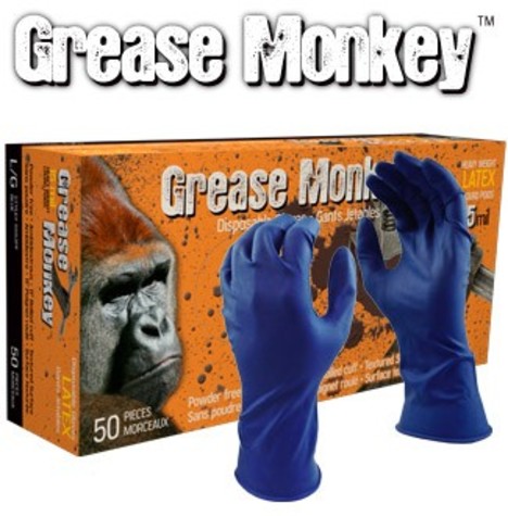 Photo 1 of Watson Gloves 5553PF-XL Grease Monkey 15mm thick Latex Gloves - 50 pcs X-Large