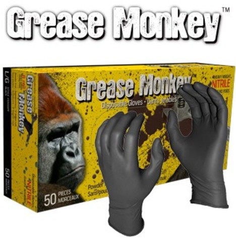 Photo 1 of Watson Gloves 5555PF-XL Grease Monkey 8mm thick Nitrile Gloves - 50 pcs X-Large